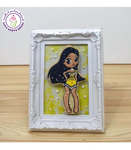 Pocahontas Themed Cookie in Frame