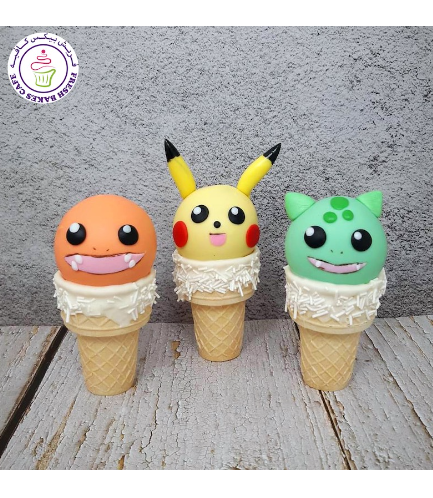 Pokemon Themed Cone Cake Pops 02