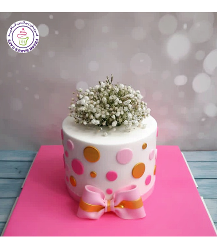 Cake - Flowers - Polka Dots & Bow Tie