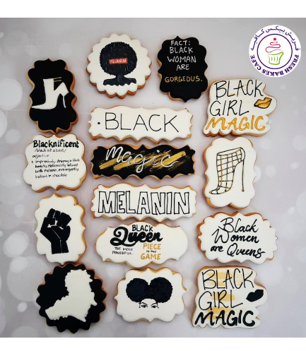 Popping Queen Black Themed Cookies