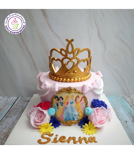 Princesses Themed Cake - Crown - Gold 01