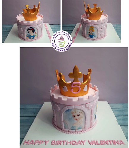 Princesses Themed Cake - Crown - Gold 03