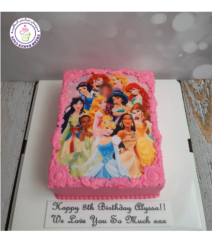 Princesses Themed Cake - Printed Picture