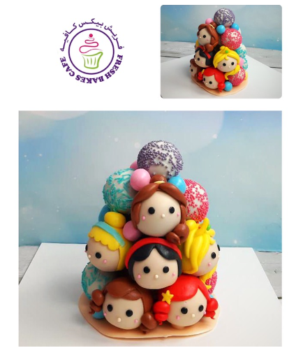 Princesses Themed Cake Pops Tower