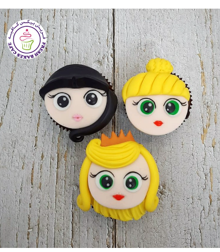 Princesses Themed Cupcakes - Faces