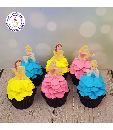 Princesses Themed Cupcakes - Printed Pictures 01
