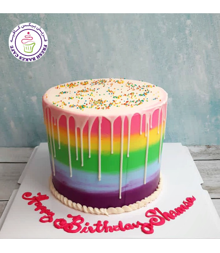 Cake - Rainbow - Cream - Drizzle Cake 03