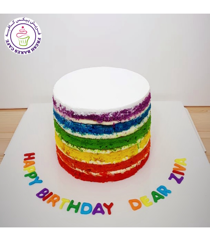 Cake - Rainbow - Naked Cake 01b