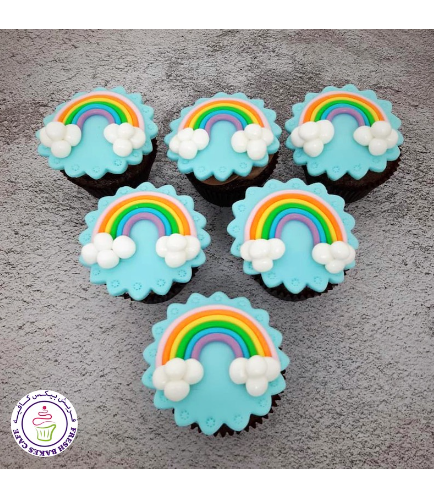Cupcakes - Fondant Rainbow 04