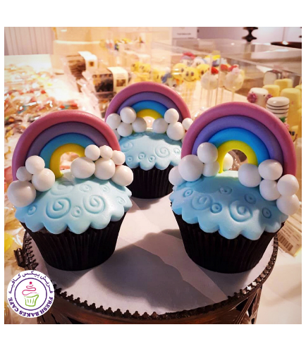 Cupcakes - Fondant Rainbow 02