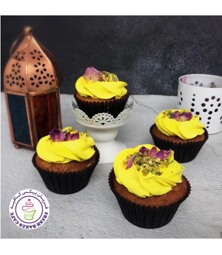 Desserts - Cupcakes - Pistachio Cupcakes with Saffron & Rose Water