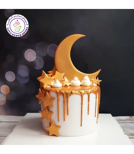 Ramadan Themed Cake - Crescent & Stars - 3D Cake Toppers 03