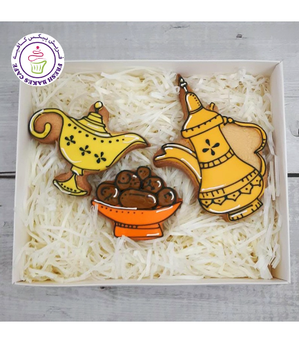 Ramadan Themed Cookies - Arabic Coffee & Dates