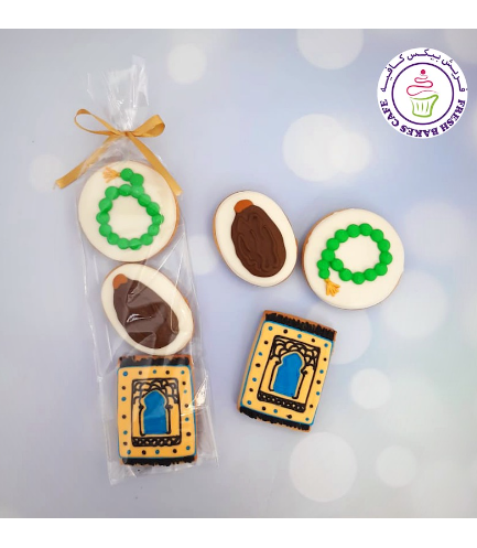 Ramadan Themed Cookies - Praying Mat, Dates, & Praying Beads - Minis 02