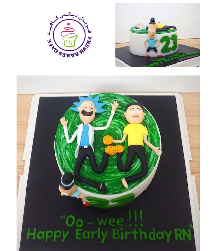 Rick & Morty Themed Cake - 2D Characters 02