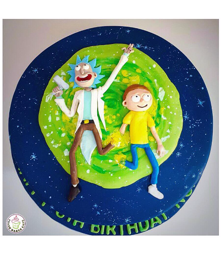 Rick & Morty Themed Cake - 2D Characters 01