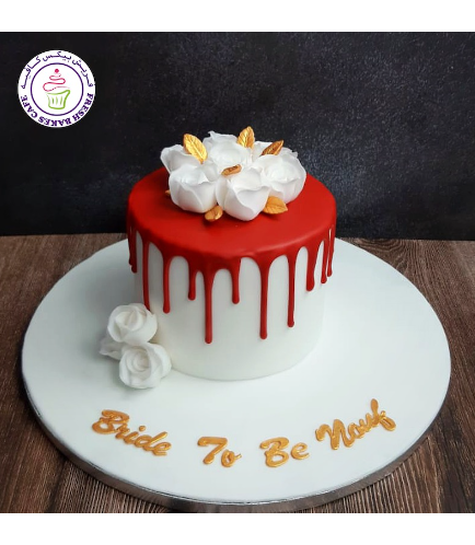 Cake - Roses - Drizzle - 1 Tier 02