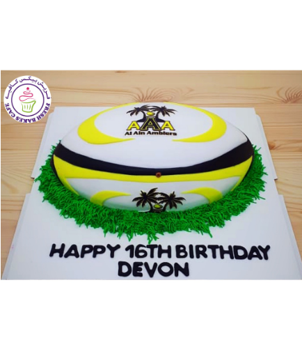Rugby Themed Cake - Rugby Ball - 3D Cake - AAA