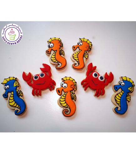 Crab & Sea Horse Themed Cookies