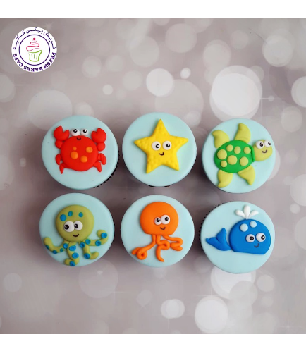 Sea Creatures Themed Cupcakes 06