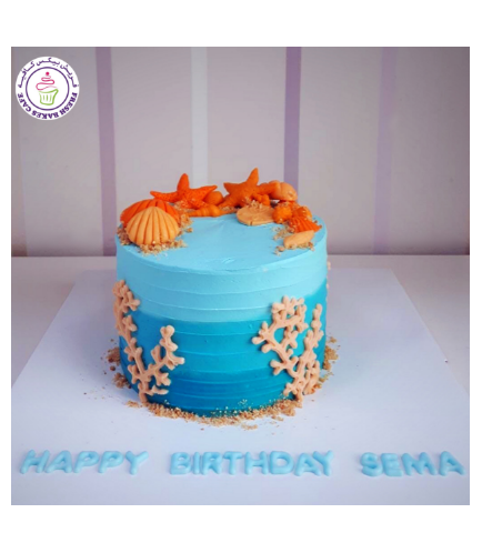 Seashells & Corals Themed Cake