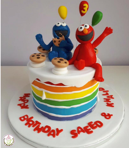 Cake - Elmo & Cookie Monster - 3D Cake Toppers