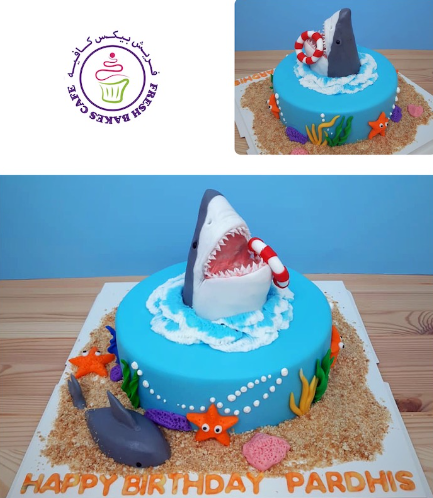 Shark Themed Cake - 3D Cake Topper 04