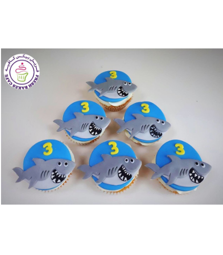 Shark Themed Cupcakes