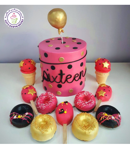 Sweet Sixteen Themed Cake - Balloon 01b