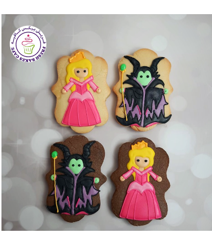 Sleeping Beauty Themed Cookies - Princess Aurora & Maleficent