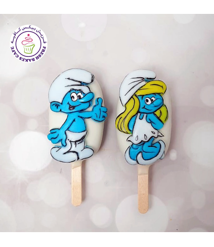 Smurfs Themed Popsicakes