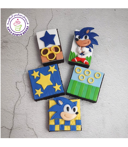 Sonic Themed Brownies