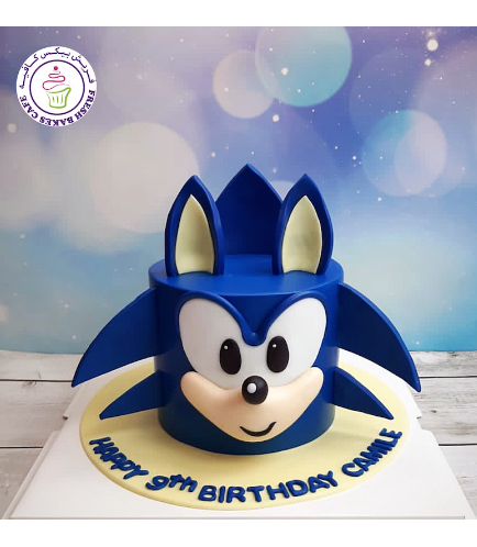 Cake - Sonic the Hedgehog - Head - 2D Cake 02