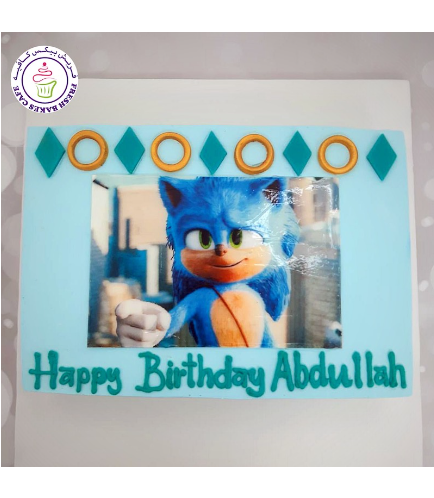 Cake - Sonic the Hedgehog - Printed Picture - Rectangular Cake