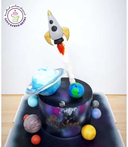Cake - Space - Planets & Rocket Ship - 3D Cake Toppers