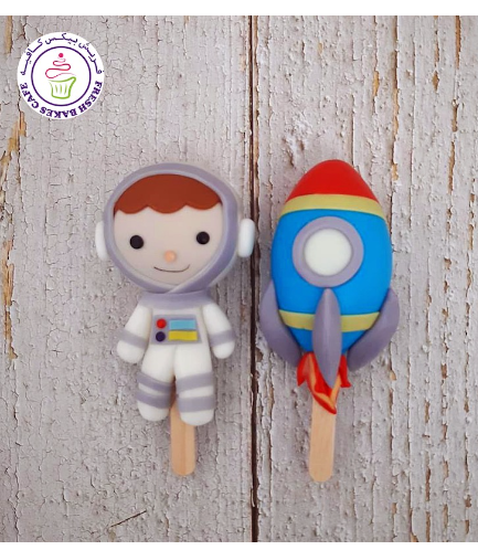 Space Themed Popsicakes - Astronaut & Rocket Ship