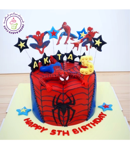 Spider-Man Themed Cake - Printed Pictures & 3D Character