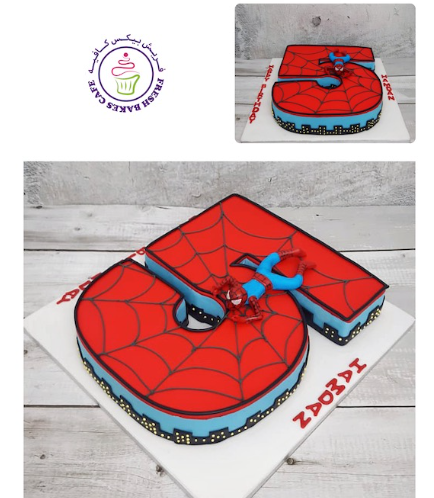 Spider-Man Themed Cake - Number 05 - 3D Cake