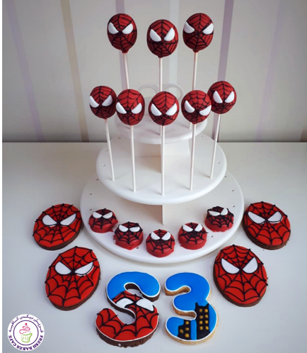 Spider-Man Themed Cake Pops, Chocolate Covered Oreos, & Cookies