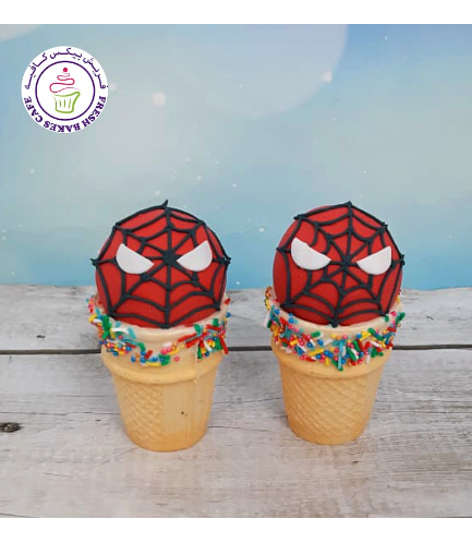 Spider-Man Themed Cone Cake Pops