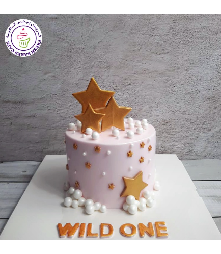 Cake - Stars - 2D Cake Toppers - 1 Tier 05 - Pink
