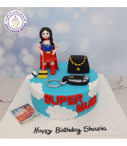 Cake - Super Mum - 3D Character & Cake Toppers