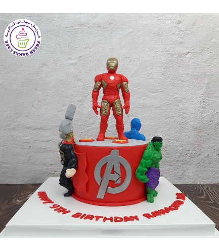 Superheroes Themed Cake - Avengers - 3D Characters 01a