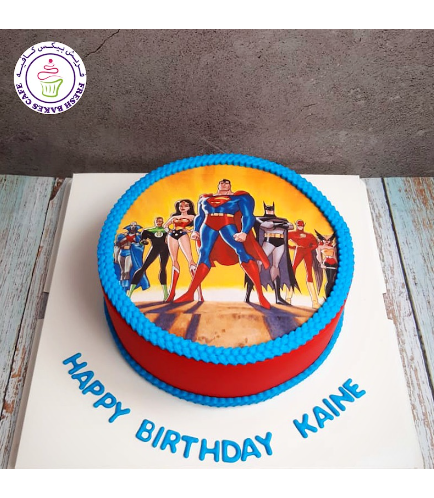 Superheroes Themed Cake - Printed Picture 02