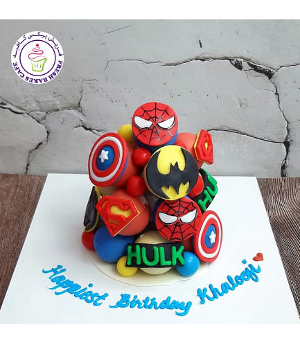 Superheroes Themed Cake Pops Tower