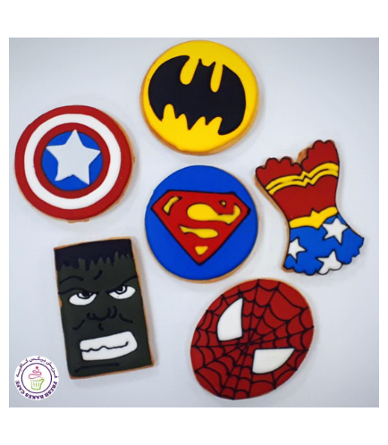 Superheroes Themed Cookies - Logos 03