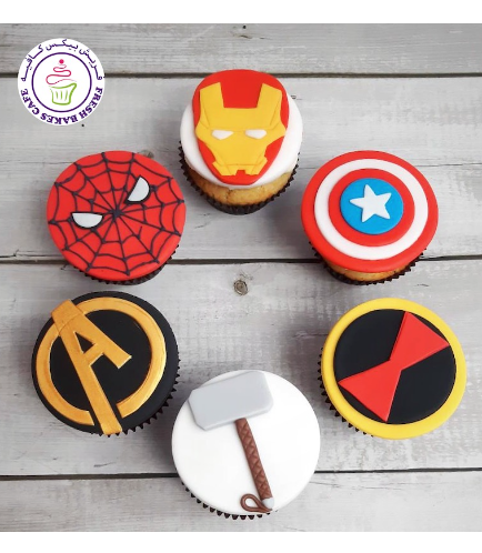 Superheroes Themed Cupcakes - Avengers - Logos 02
