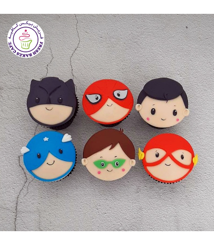 Superheroes Themed Cupcakes - Characters - Cute 01