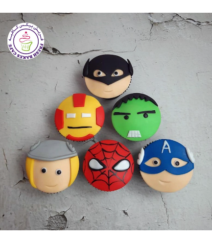 Superheroes Themed Cupcakes - Characters - Cute 02