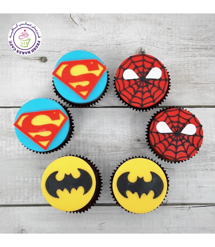 Superheroes Themed Cupcakes - Logos 01